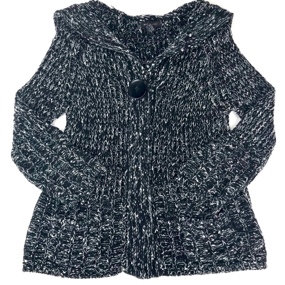BCBGMaxAzria Hooded Open-Knit Cardigan